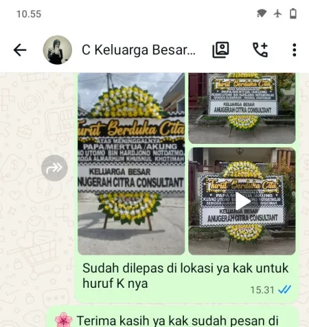 Pengiriman Papan Bunga Duka Sadawarna Cibogo
